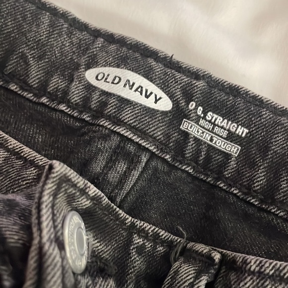Old Navy- OG straight high rise jeans - size 14 - black denim - Picture 4 of 13